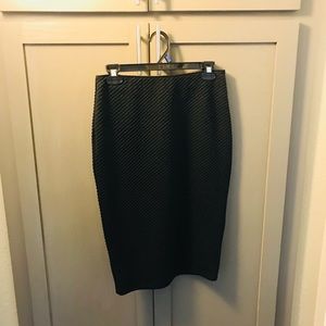 Woman Stretch Pencil Skirt Black
